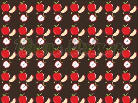 TKANINA DRUKOWANA OWOCE W STYLU RETRO NR 9