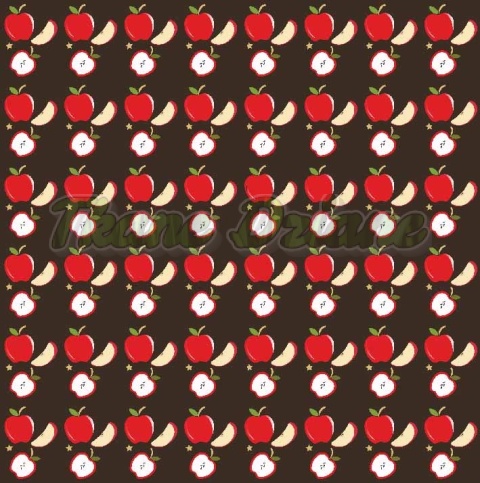 TKANINA DRUKOWANA OWOCE W STYLU RETRO NR 9