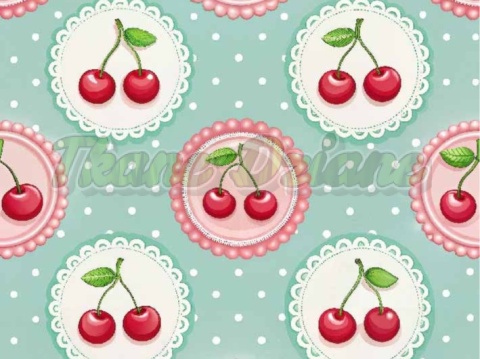 TKANINA DRUKOWANA OWOCE W STYLU RETRO NR 10