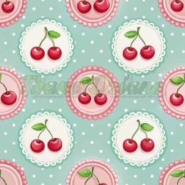 TKANINA DRUKOWANA OWOCE W STYLU RETRO NR 10