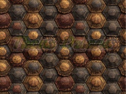 TKANINA DRUKOWANY MOZAIKA- SKORUPA ŻÓŁWIA NR 2