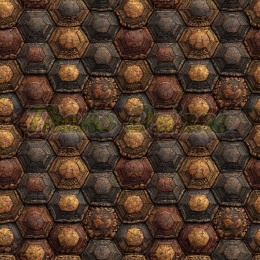 TKANINA DRUKOWANY MOZAIKA- SKORUPA ŻÓŁWIA NR 2