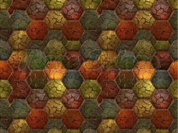 TKANINA DRUKOWANY MOZAIKA- SKORUPA ŻÓŁWIA NR 8