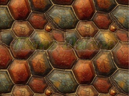 TKANINA DRUKOWANY MOZAIKA- SKORUPA ŻÓŁWIA NR 10