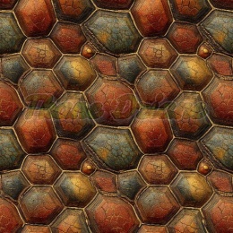 TKANINA DRUKOWANY MOZAIKA- SKORUPA ŻÓŁWIA NR 10