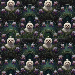 TKANINA DRUKOWANY PSY- MALTAŃCZYK NR 8