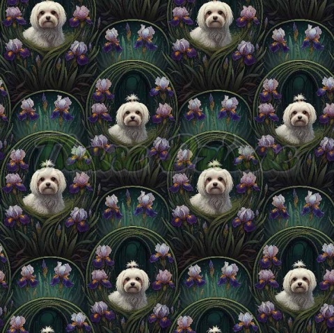 TKANINA DRUKOWANY PSY- MALTAŃCZYK NR 8