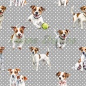 TKANINA DRUKOWANY PSY- JACK RUSSEL TERRIER NR 18