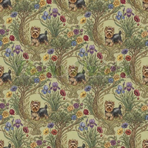 TKANINA DRUKOWANY PSY- YORK NR 6