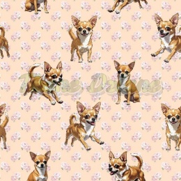 TKANINA DRUKOWANY PSY- CHIHUAHUA NR 5