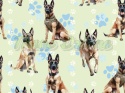 TKANINA DRUKOWANY PSY- MALINOIS NR 20