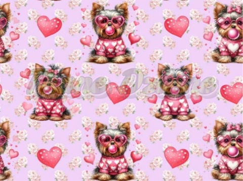 TKANINA DRUKOWANY PSY- YORK NR 9