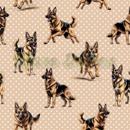 TKANINA DRUKOWANY PSY- OWCZAREK NIEMIECKI NR 2