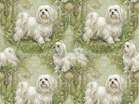 TKANINA DRUKOWANY PSY- MALTAŃCZYK NR 3