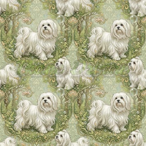 TKANINA DRUKOWANY PSY- MALTAŃCZYK NR 3