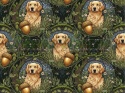 TKANINA DRUKOWANY PSY- GOLDEN RETRIEVER NR 7
