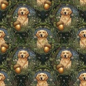 TKANINA DRUKOWANY PSY- GOLDEN RETRIEVER NR 7