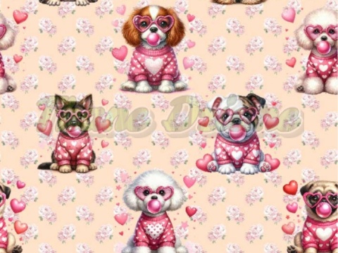 TKANINA DRUKOWANY PSY- SZCZENIAKI NR 10