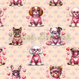 TKANINA DRUKOWANY PSY- SZCZENIAKI NR 10