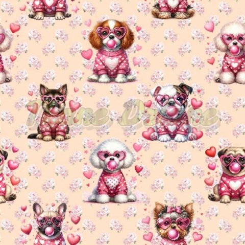 TKANINA DRUKOWANY PSY- SZCZENIAKI NR 10