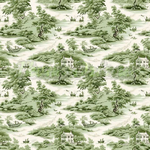 TKANINA DRUKOWANY TOILE DE JOUY STYL NR 2