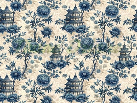 TKANINA DRUKOWANY TOILE DE JOUY STYL NR 4