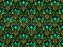 TKANINA DRUKOWANY WACHLARZE ART DECO NR 1