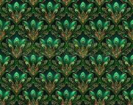 TKANINA DRUKOWANY WACHLARZE ART DECO NR 1