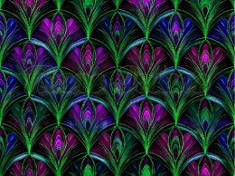 TKANINA DRUKOWANY WACHLARZE ART DECO NR 4