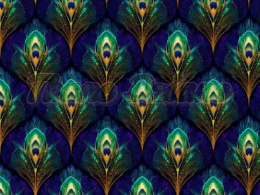 TKANINA DRUKOWANY WACHLARZE ART DECO NR 6