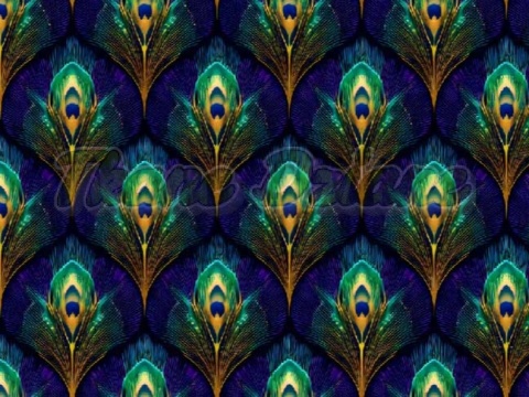 TKANINA DRUKOWANY WACHLARZE ART DECO NR 6