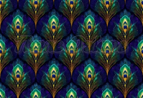 TKANINA DRUKOWANY WACHLARZE ART DECO NR 6