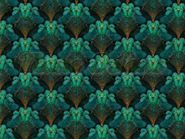 TKANINA DRUKOWANY WACHLARZE ART DECO NR 8