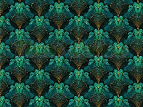 TKANINA DRUKOWANY WACHLARZE ART DECO NR 8