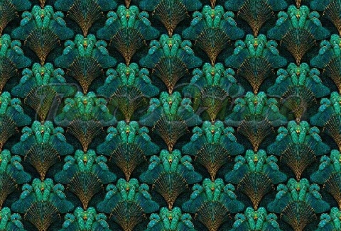 TKANINA DRUKOWANY WACHLARZE ART DECO NR 8