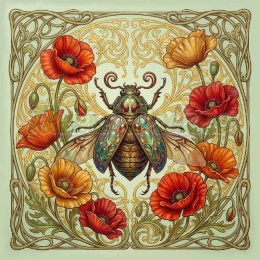 PANEL DRUKOWANY ART NOUVEAU-OWADY NR 1