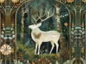 PANEL DRUKOWANY ART NOUVEAU-JELEŃ NR 123