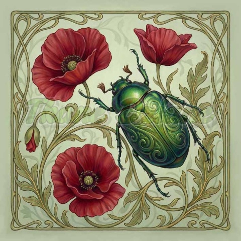 PANEL DRUKOWANY ART NOUVEAU-OWADY NR 4