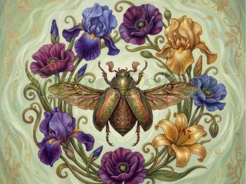 PANEL DRUKOWANY ART NOUVEAU-OWADY NR 8