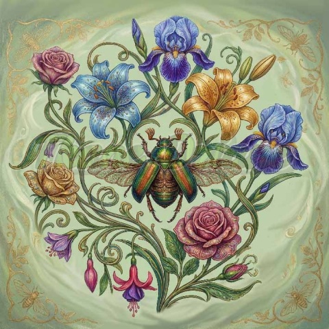 PANEL DRUKOWANY ART NOUVEAU-OWADY NR 10