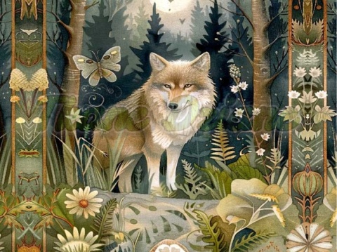 PANEL DRUKOWANY ART NOUVEAU-WILK NR 121