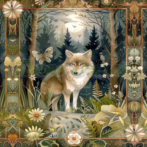 PANEL DRUKOWANY ART NOUVEAU-WILK NR 121