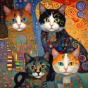 PANEL DRUKOWANY KOTY ALA KLIMT NR 11