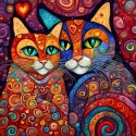 PANEL DRUKOWANY KOTY ALA KLIMT NR 12