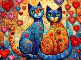 PANEL DRUKOWANY KOTY ALA KLIMT NR 13