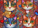 PANEL DRUKOWANY KOTY ALA KLIMT NR 15
