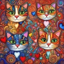 PANEL DRUKOWANY KOTY ALA KLIMT NR 15