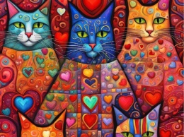 PANEL DRUKOWANY KOTY ALA KLIMT NR 16