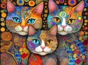 PANEL DRUKOWANY KOTY ALA KLIMT NR 19
