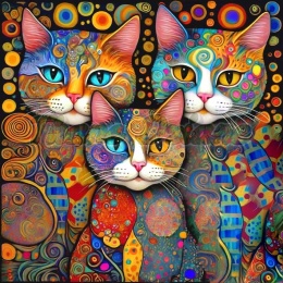 PANEL DRUKOWANY KOTY ALA KLIMT NR 19